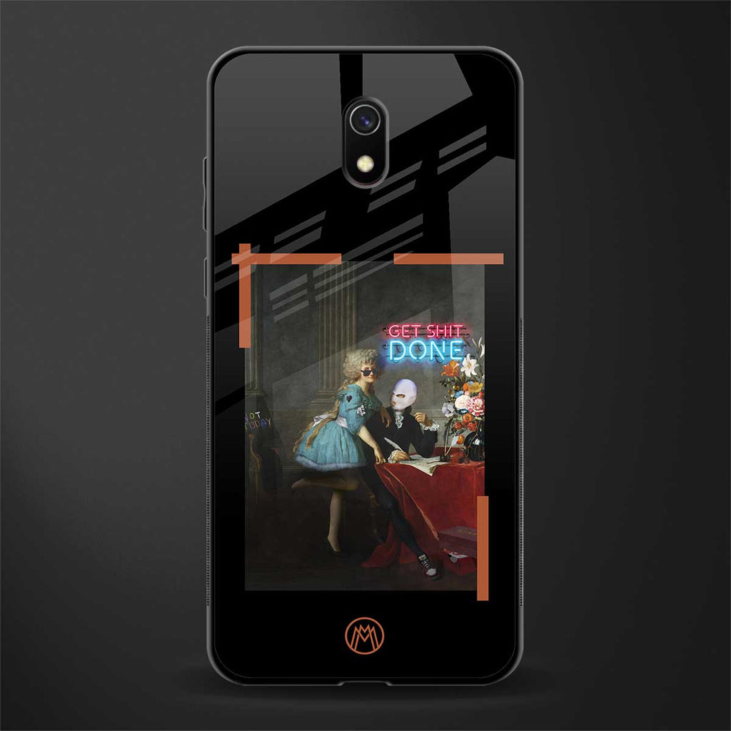 get shit done glass case for redmi 8a image