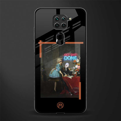 get shit done glass case for redmi note 9 image