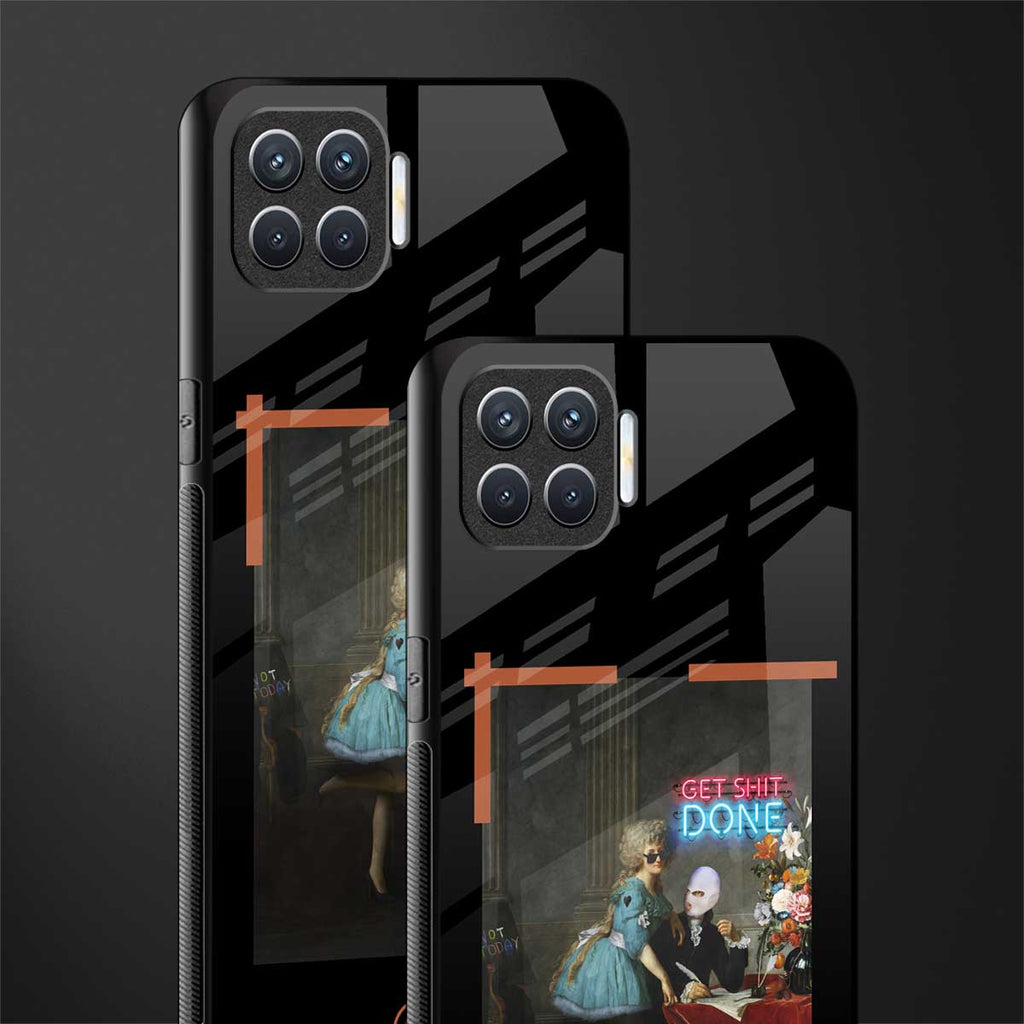 get shit done glass case for oppo f17 image-2