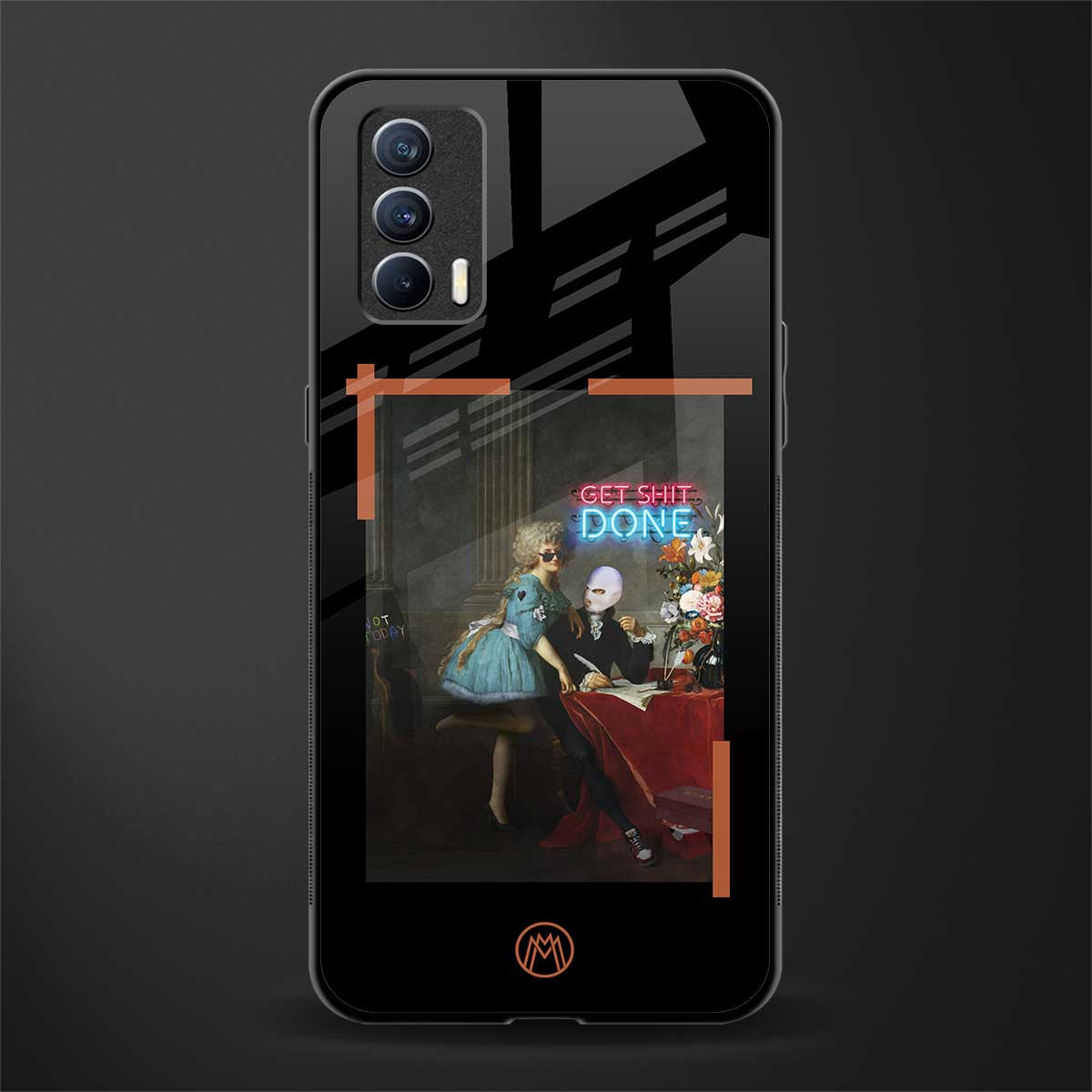 get shit done glass case for realme x7 image