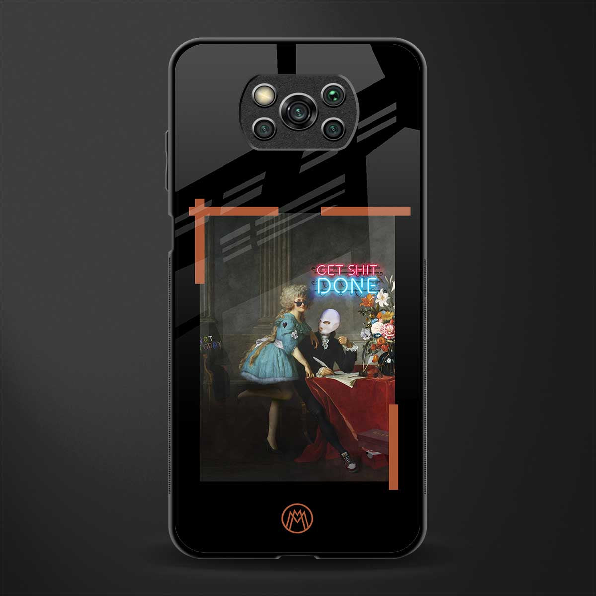 get shit done glass case for poco x3 image
