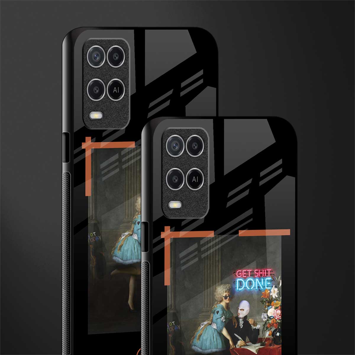 get shit done glass case for oppo a54 image-2