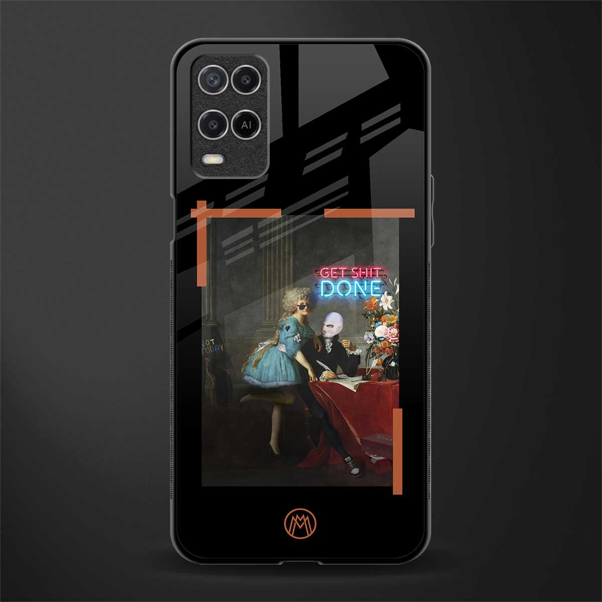 get shit done glass case for oppo a54 image