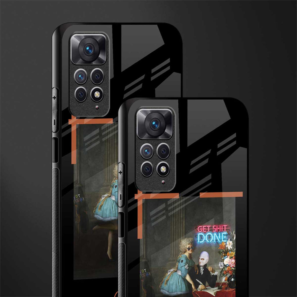get shit done back phone cover | glass case for redmi note 11 pro plus 4g/5g