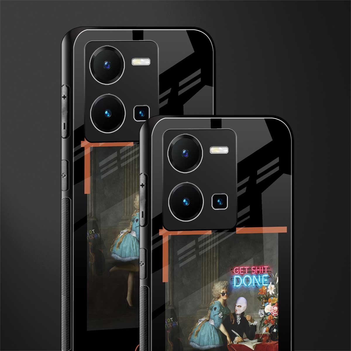 get shit done back phone cover | glass case for vivo y35 4g