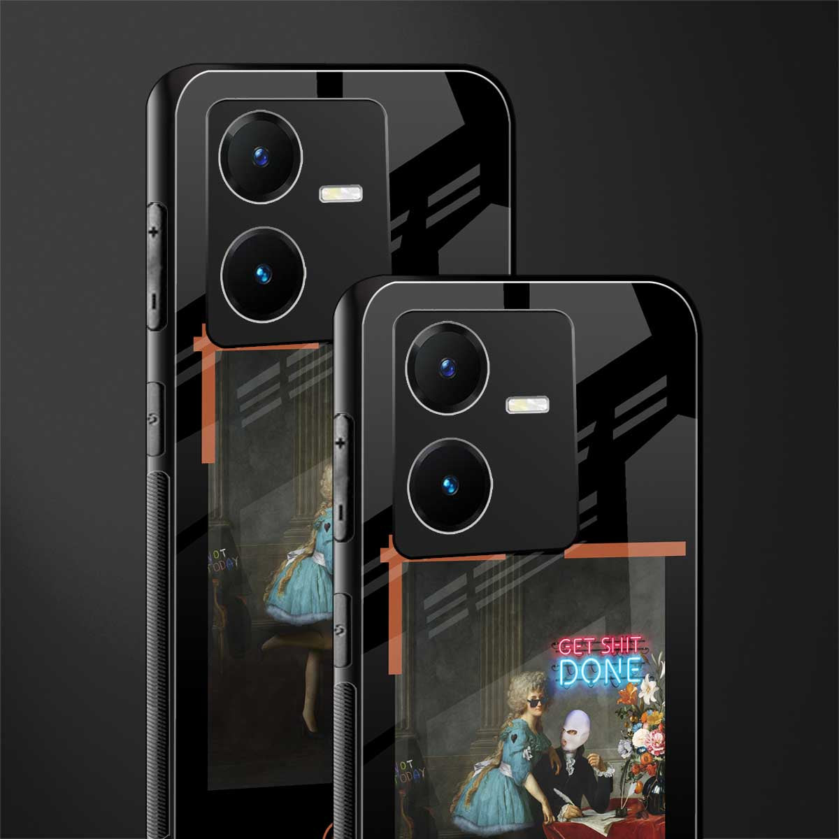 get shit done back phone cover | glass case for vivo y22