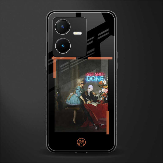 get shit done back phone cover | glass case for vivo y22