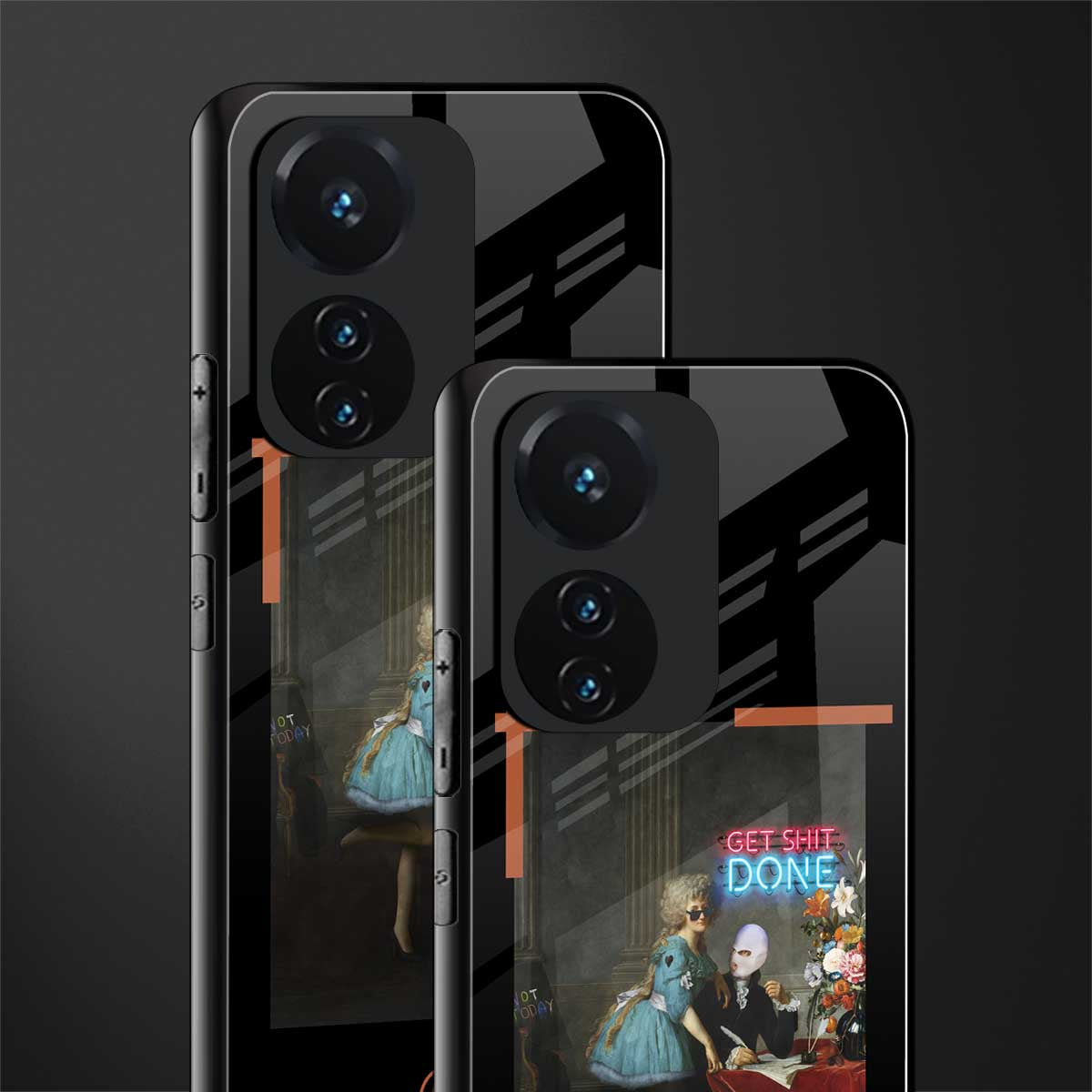 get shit done back phone cover | glass case for vivo t1 44w 4g