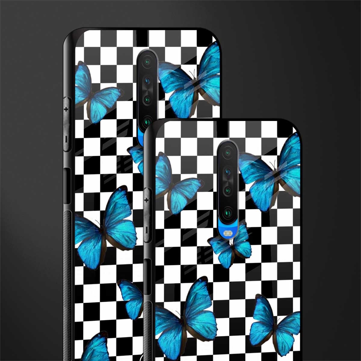 gimme butterflies glass case for poco x2 image-2