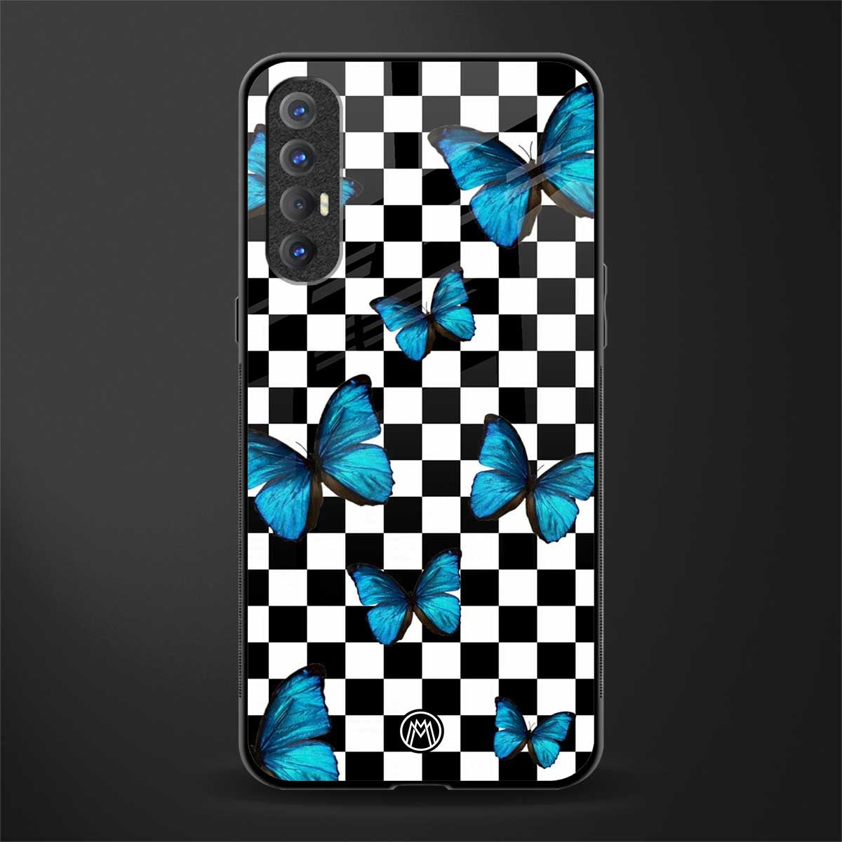 gimme butterflies glass case for oppo reno 3 pro image