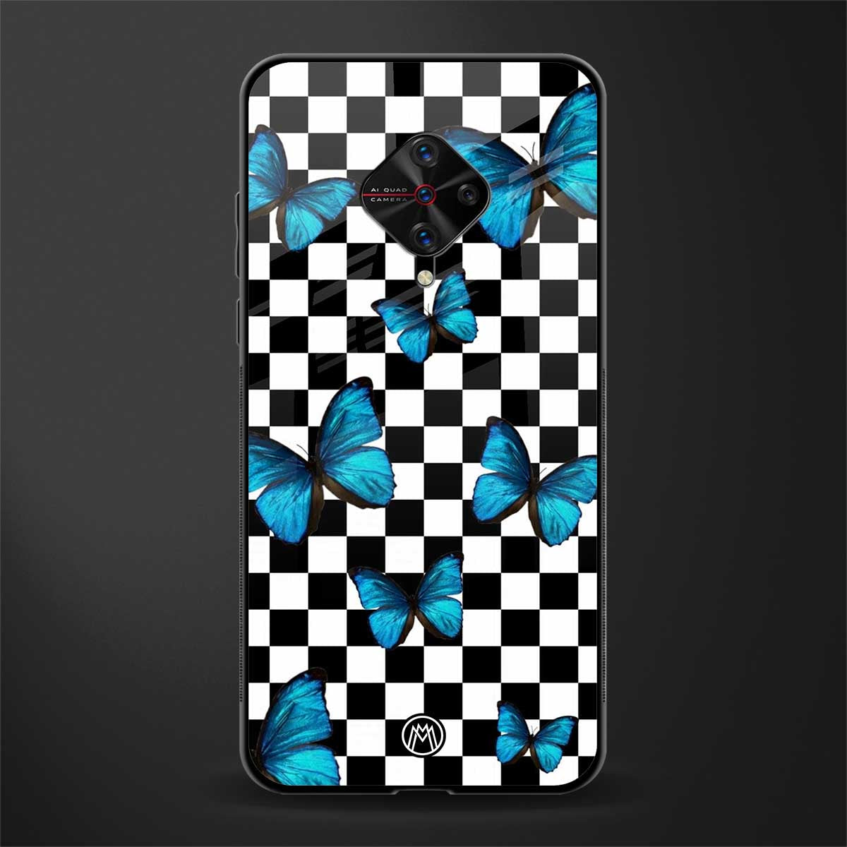 gimme butterflies glass case for vivo s1 pro image