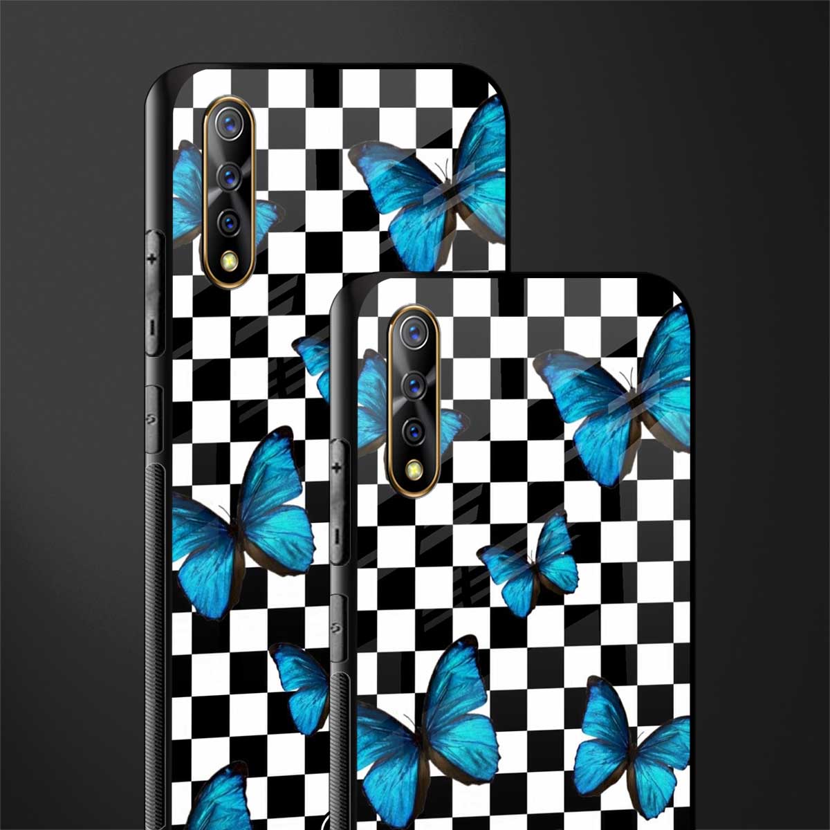 gimme butterflies glass case for vivo s1 image-2
