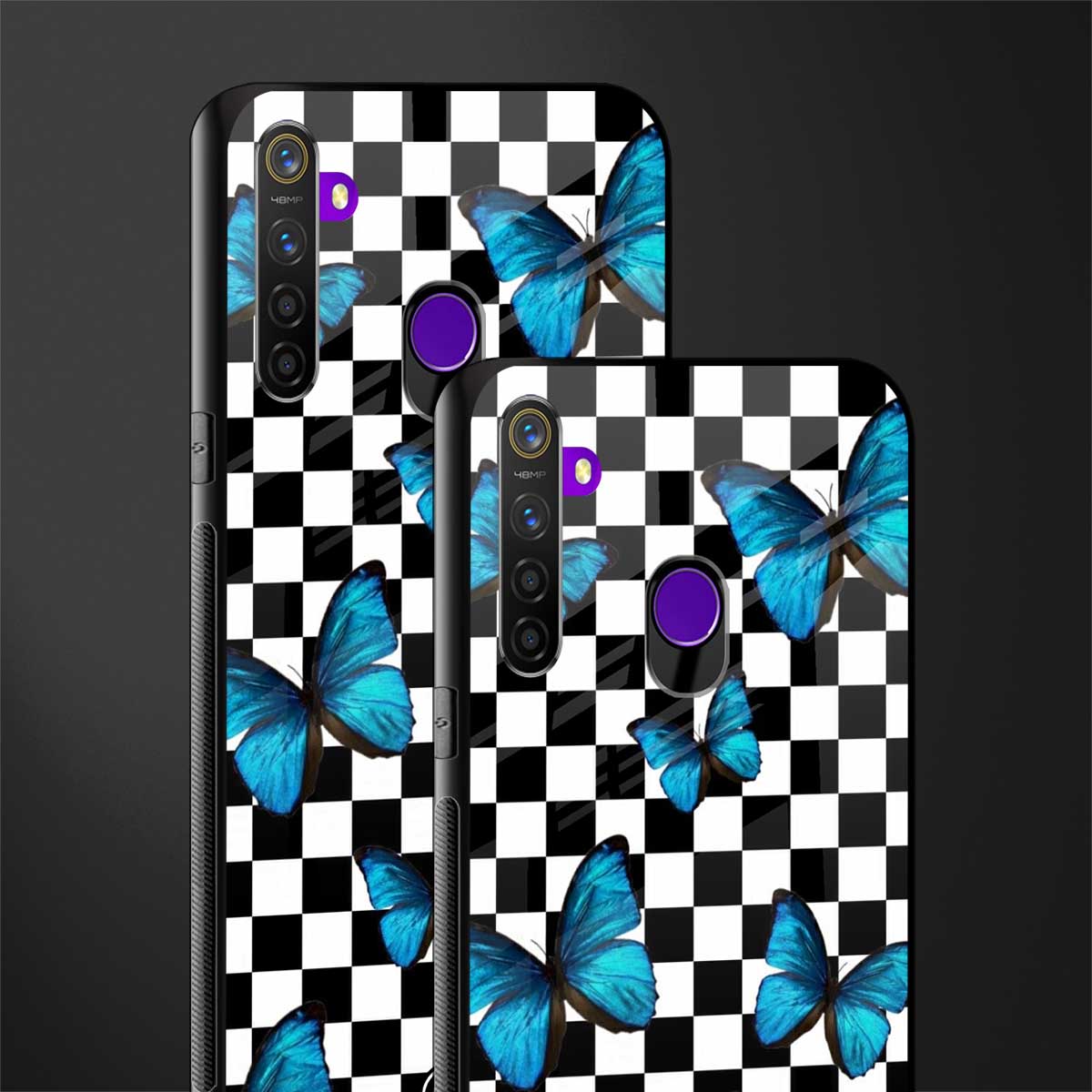 gimme butterflies glass case for realme 5 pro image-2