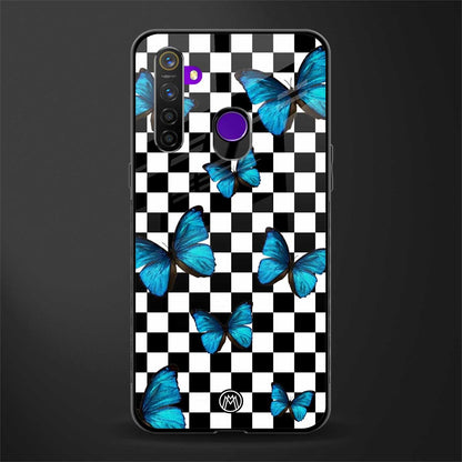 gimme butterflies glass case for realme 5 pro image