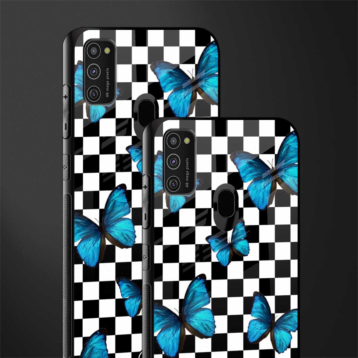 gimme butterflies glass case for samsung galaxy m30s image-2