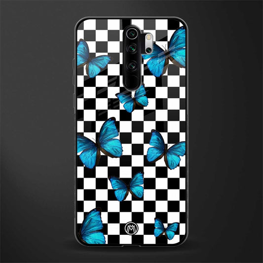 gimme butterflies glass case for redmi note 8 pro image