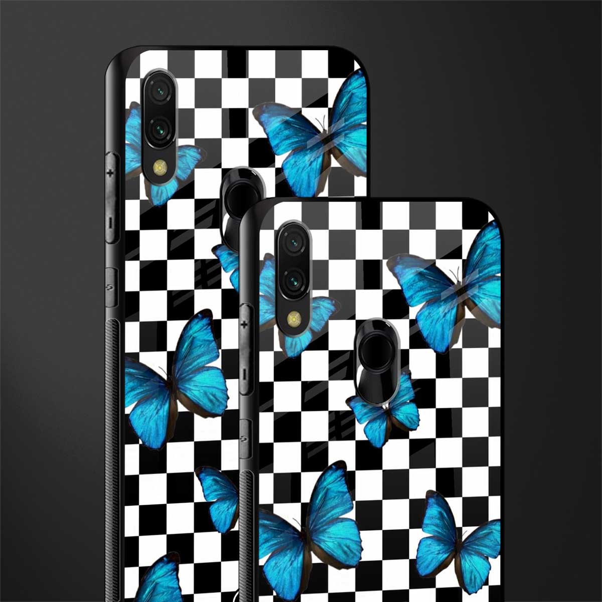 gimme butterflies glass case for redmi 7redmi y3 image-2