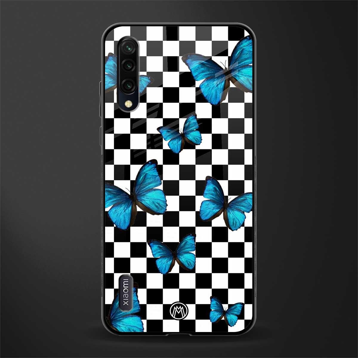 gimme butterflies glass case for mi a3 redmi a3 image