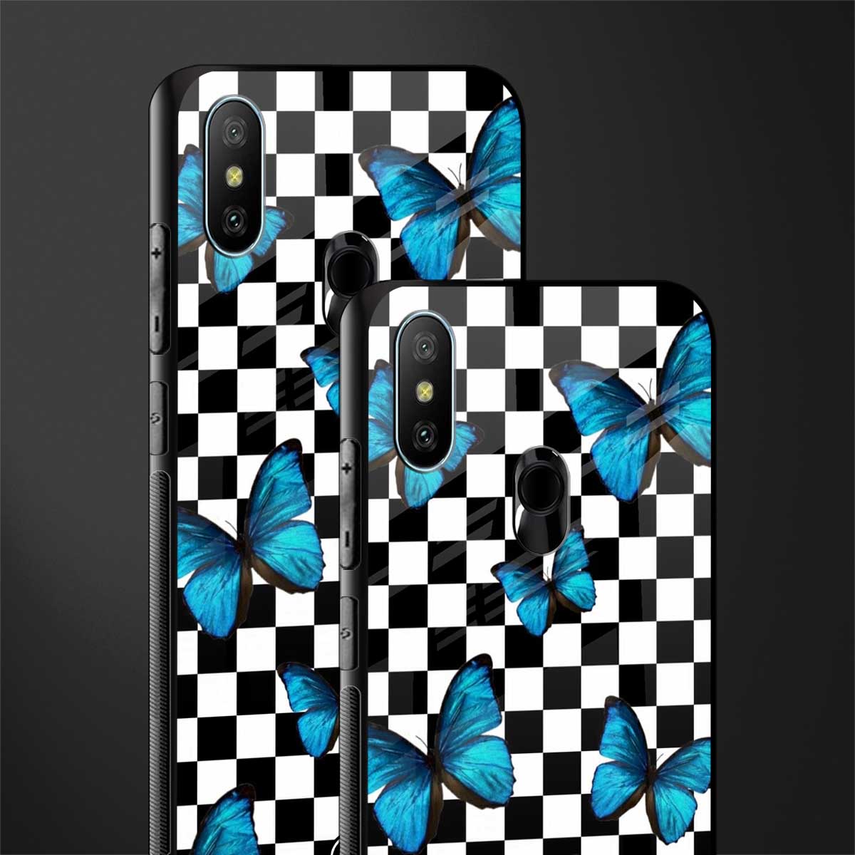 gimme butterflies glass case for redmi 6 pro image-2