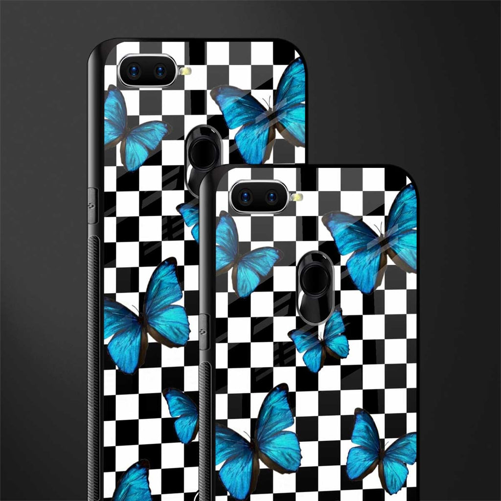 gimme butterflies glass case for oppo a7 image-2
