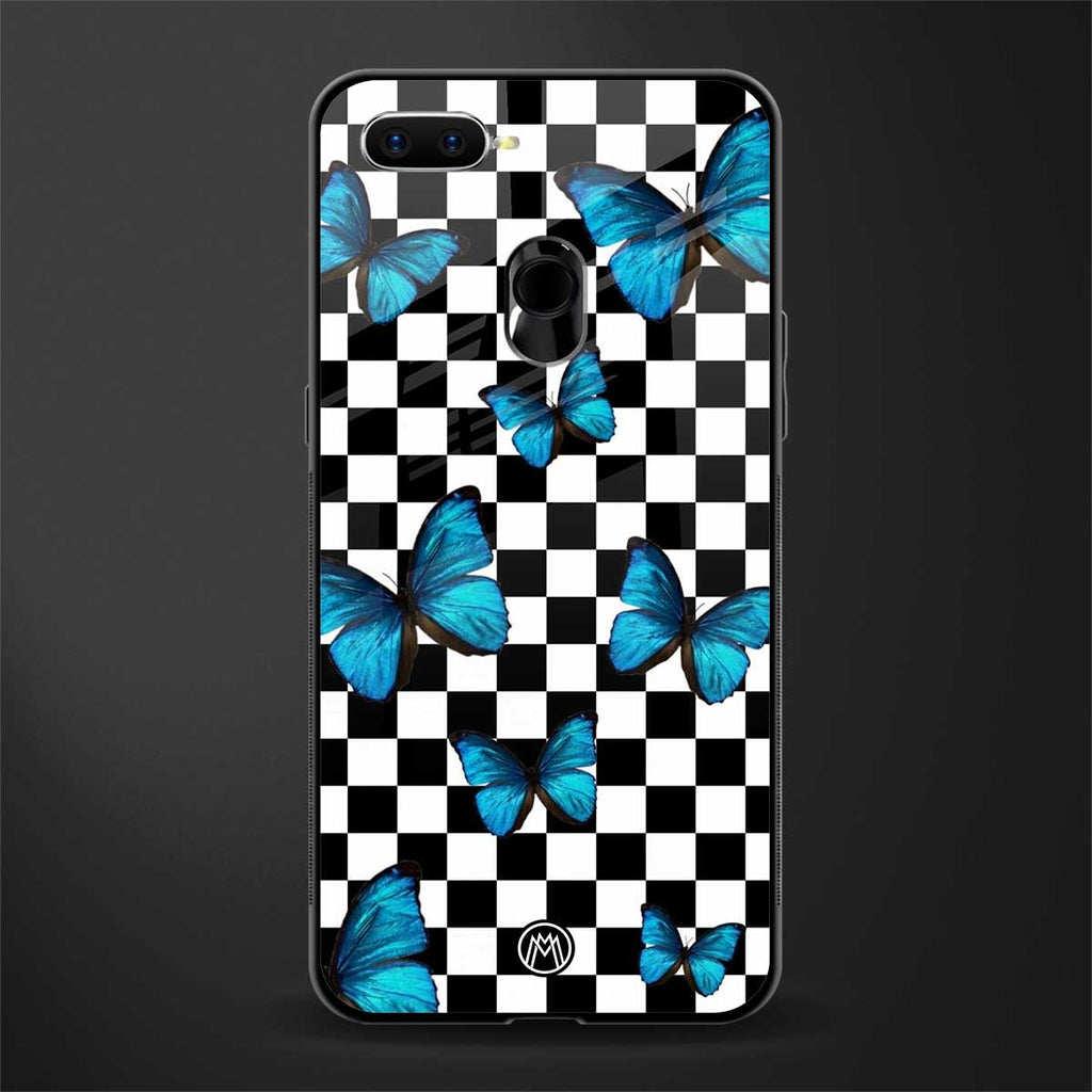 gimme butterflies glass case for oppo a7 image