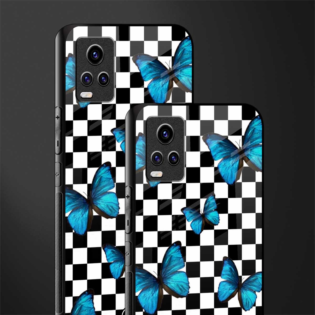 gimme butterflies back phone cover | glass case for vivo y73