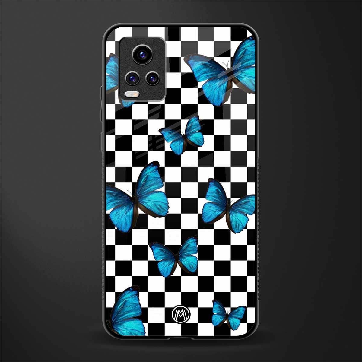 gimme butterflies back phone cover | glass case for vivo y73