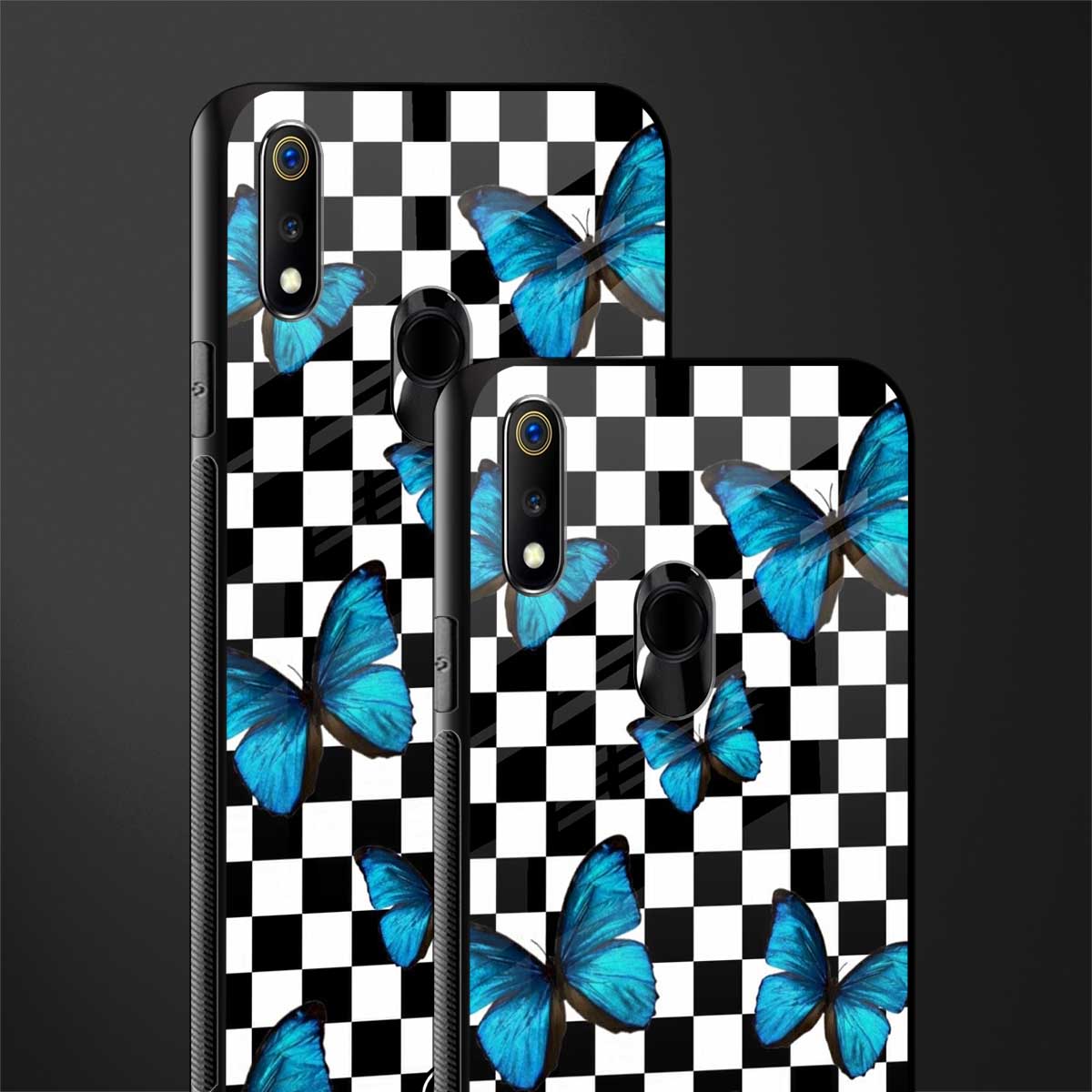 gimme butterflies glass case for realme 3 pro image-2