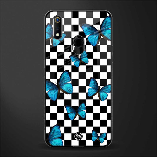 gimme butterflies glass case for realme 3 image