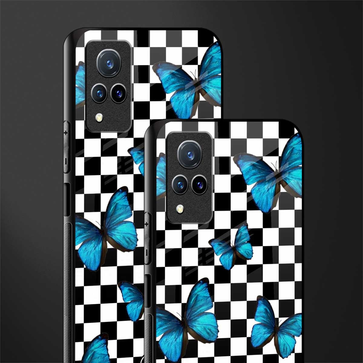 gimme butterflies glass case for vivo v21 5g image-2