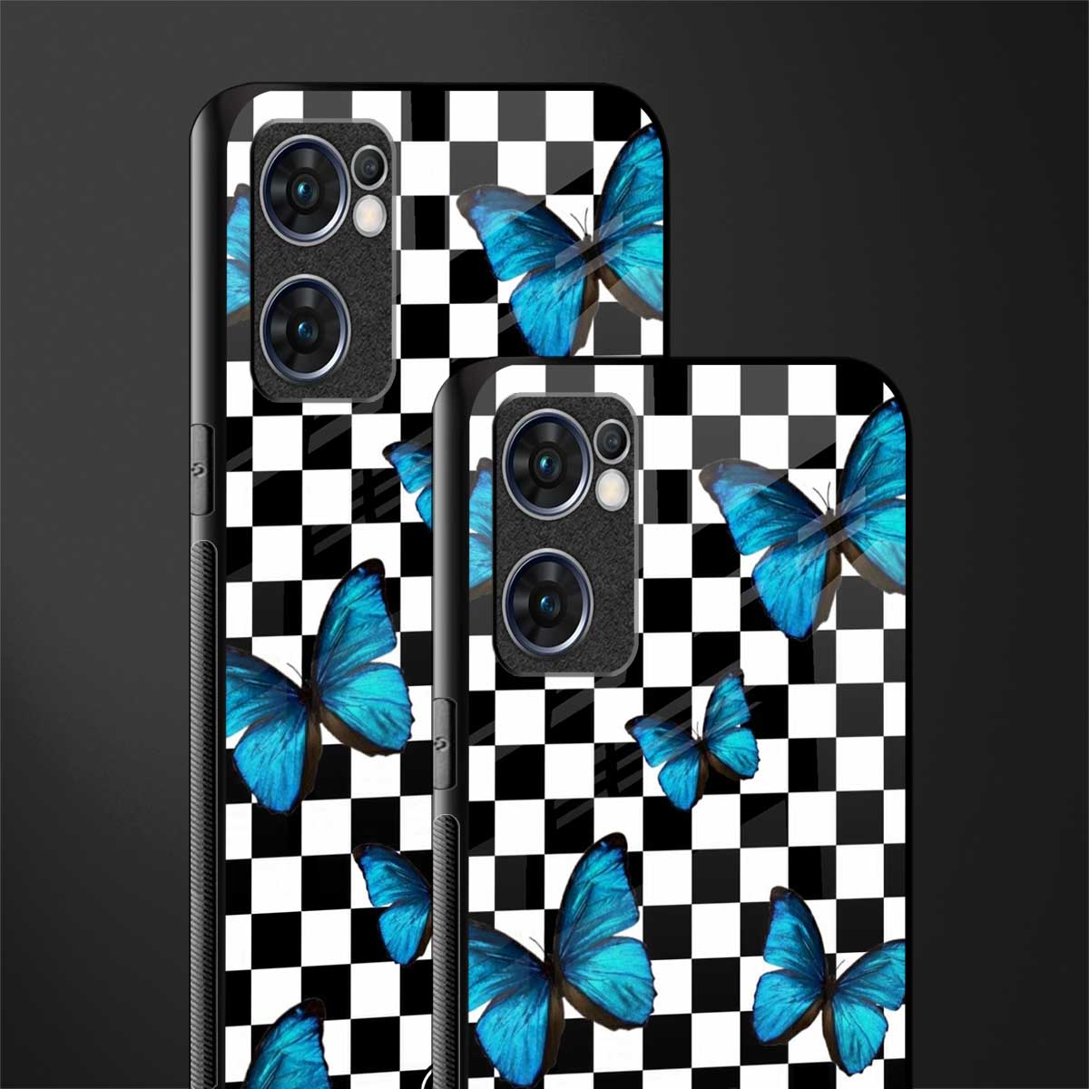 gimme butterflies glass case for oppo reno7 5g image-2