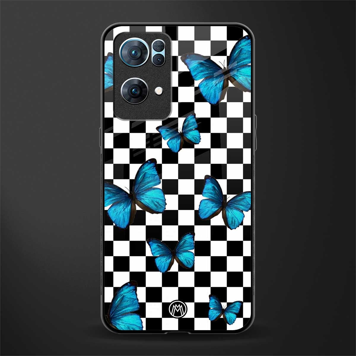 gimme butterflies glass case for oppo reno7 pro 5g image