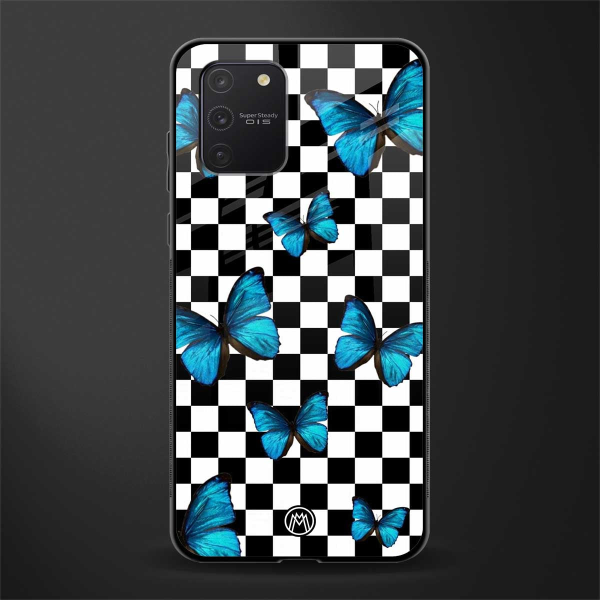 gimme butterflies glass case for samsung galaxy a91 image