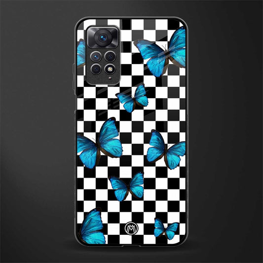 gimme butterflies glass case for redmi note 11 pro image