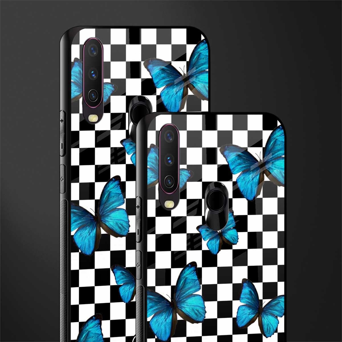 gimme butterflies glass case for vivo y17 image-2