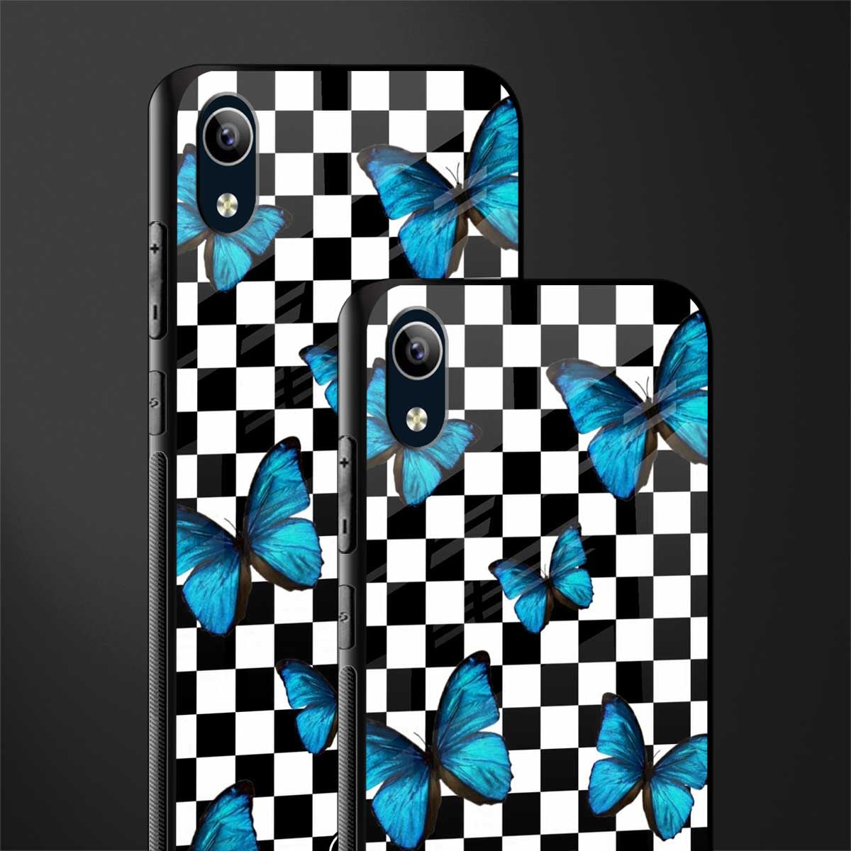 gimme butterflies glass case for vivo y1s without fingerprint image-2