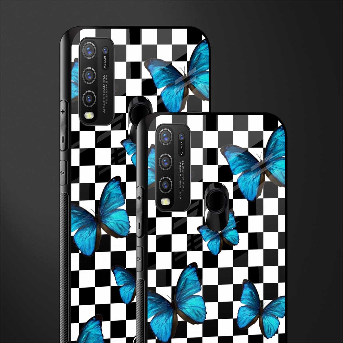 gimme butterflies glass case for vivo y50 image-2