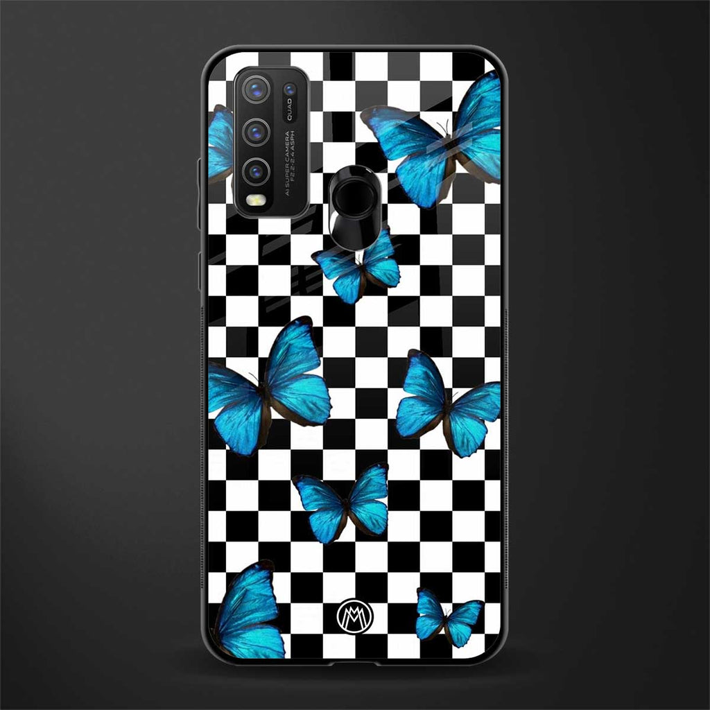 gimme butterflies glass case for vivo y50 image