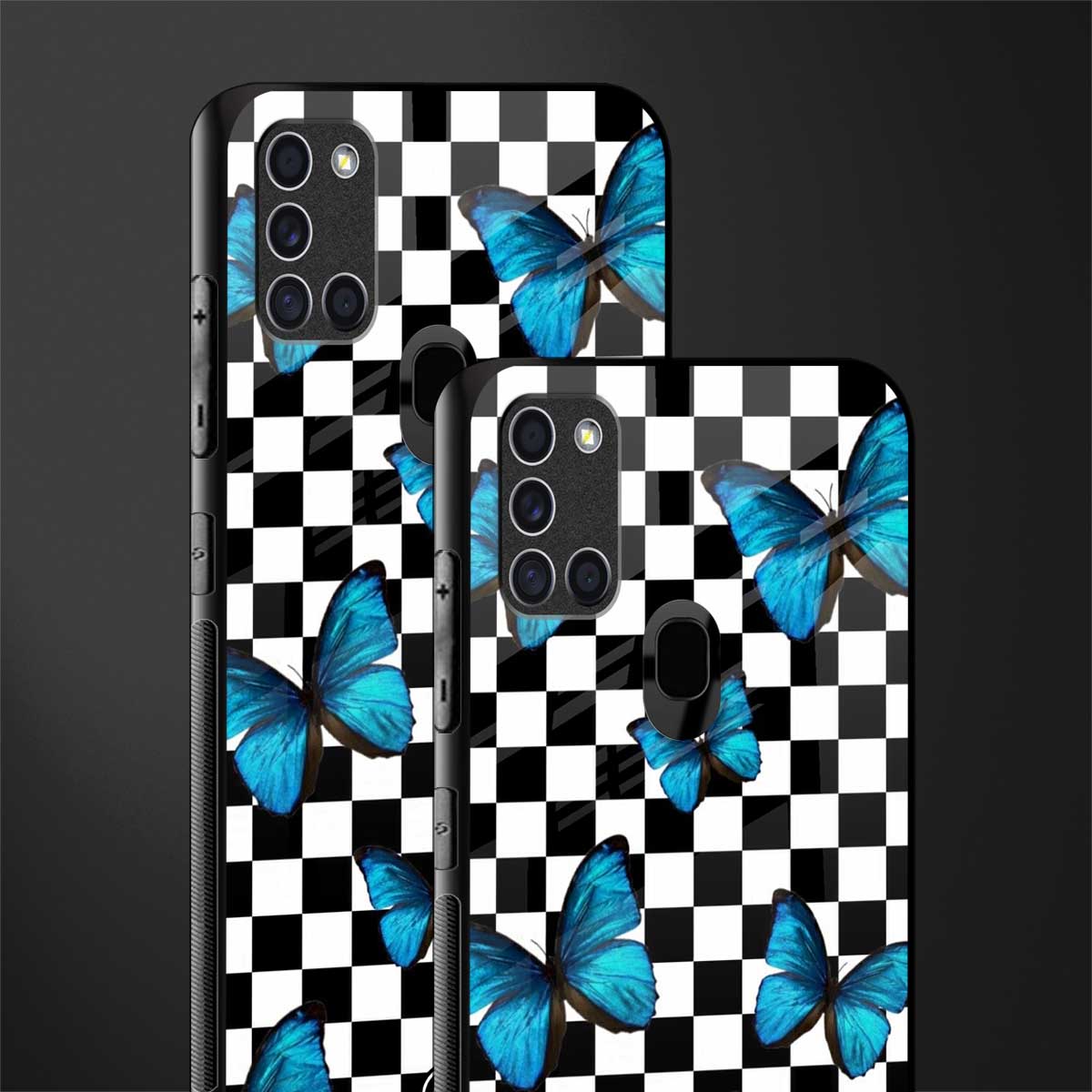 gimme butterflies glass case for samsung galaxy a21s image-2
