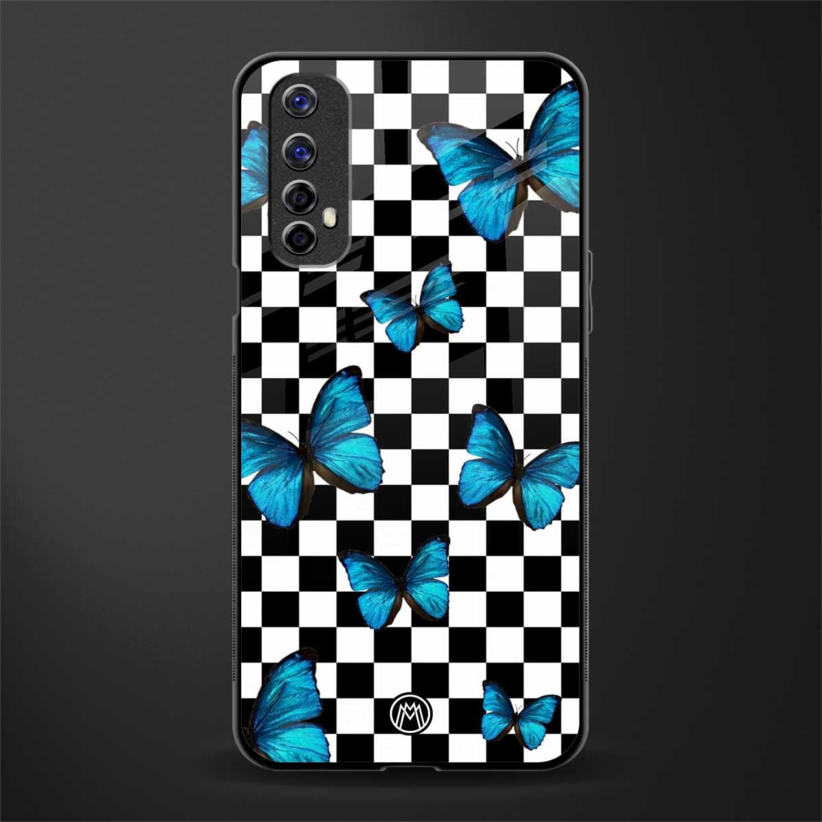 gimme butterflies glass case for realme 7 image
