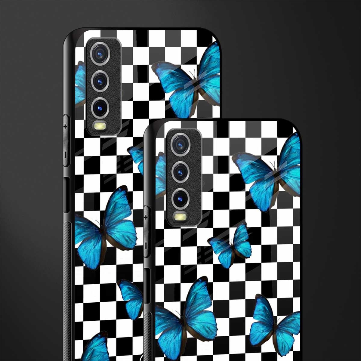 gimme butterflies glass case for vivo y12g image-2