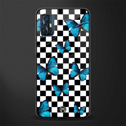 gimme butterflies glass case for vivo v17 image