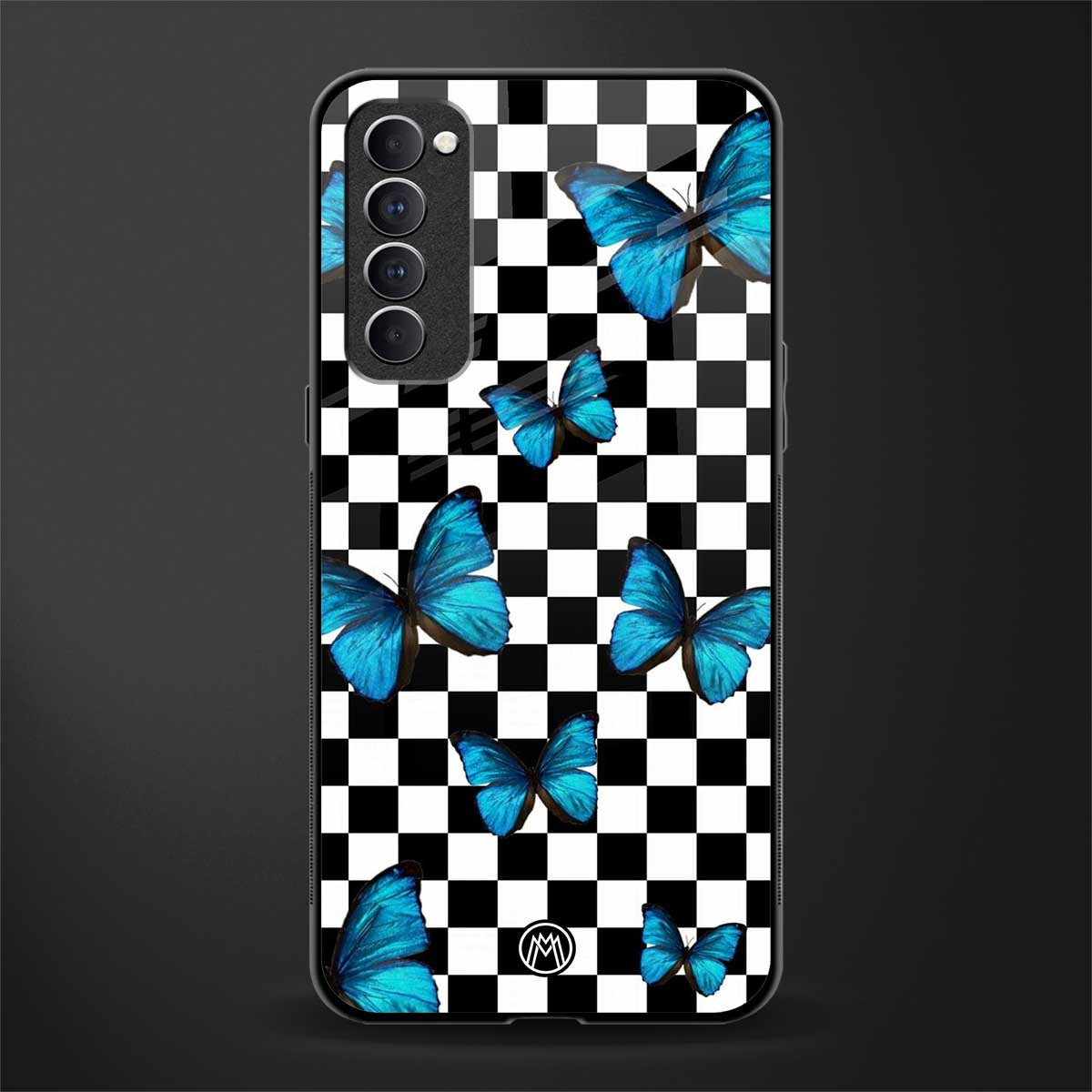 gimme butterflies glass case for oppo reno 4 pro image