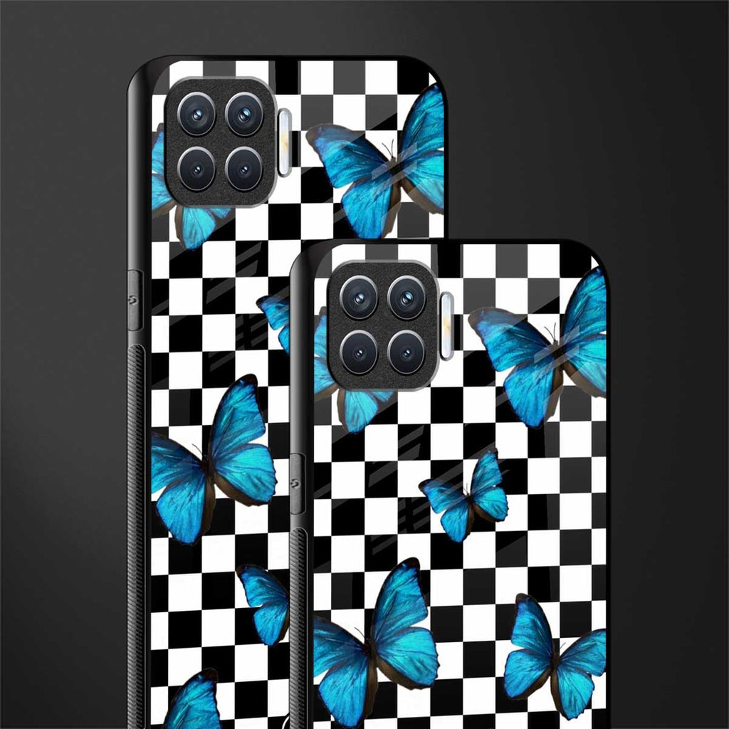 gimme butterflies glass case for oppo f17 pro image-2