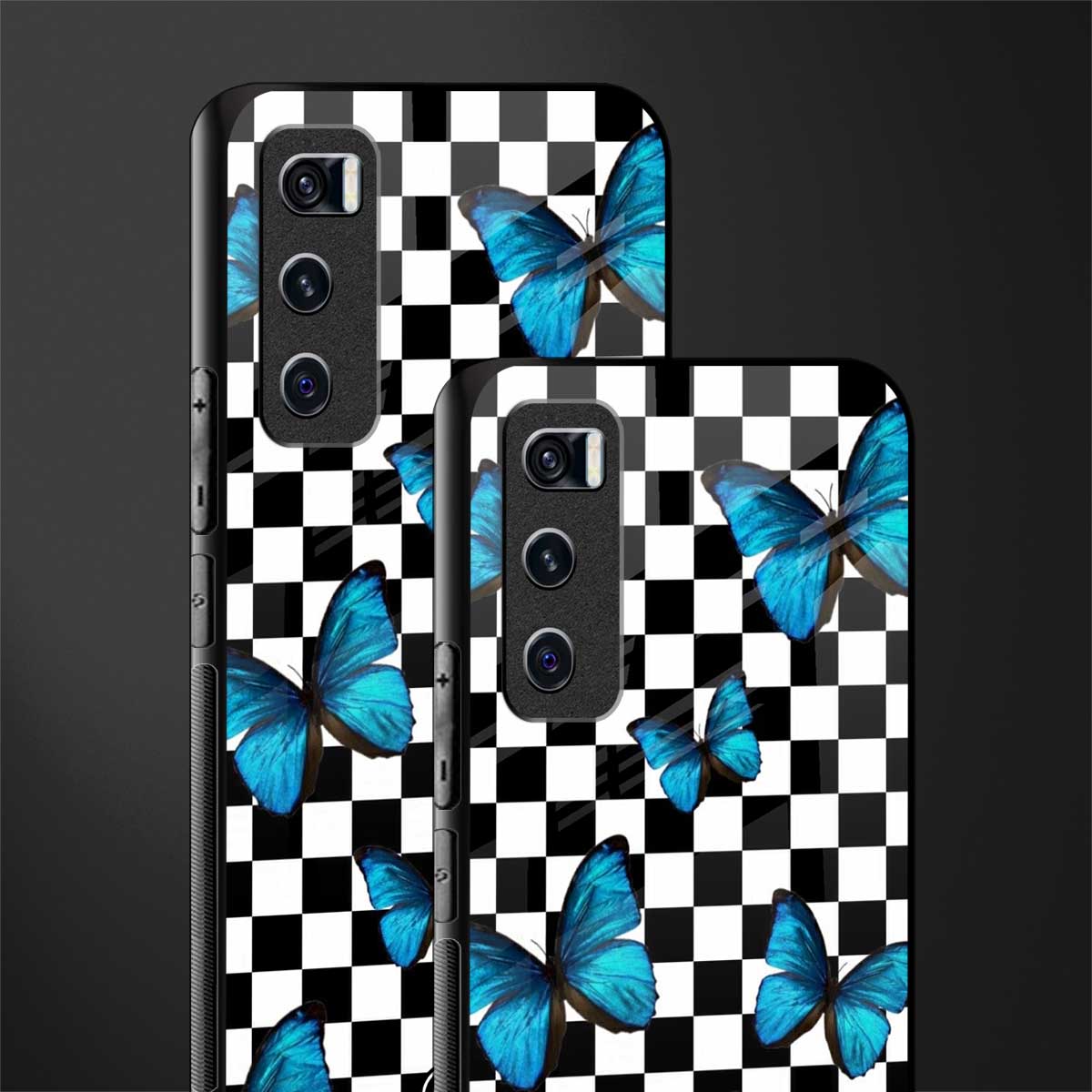 gimme butterflies glass case for vivo v20 se image-2