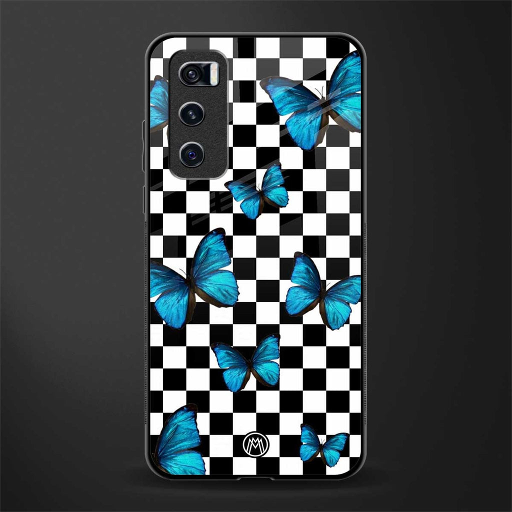 gimme butterflies glass case for vivo v20 se image