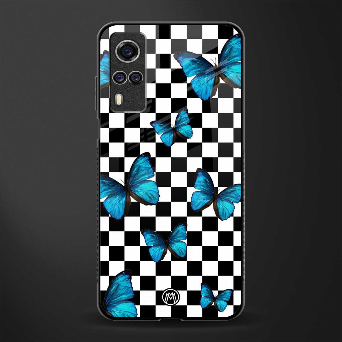 gimme butterflies glass case for vivo y51 image