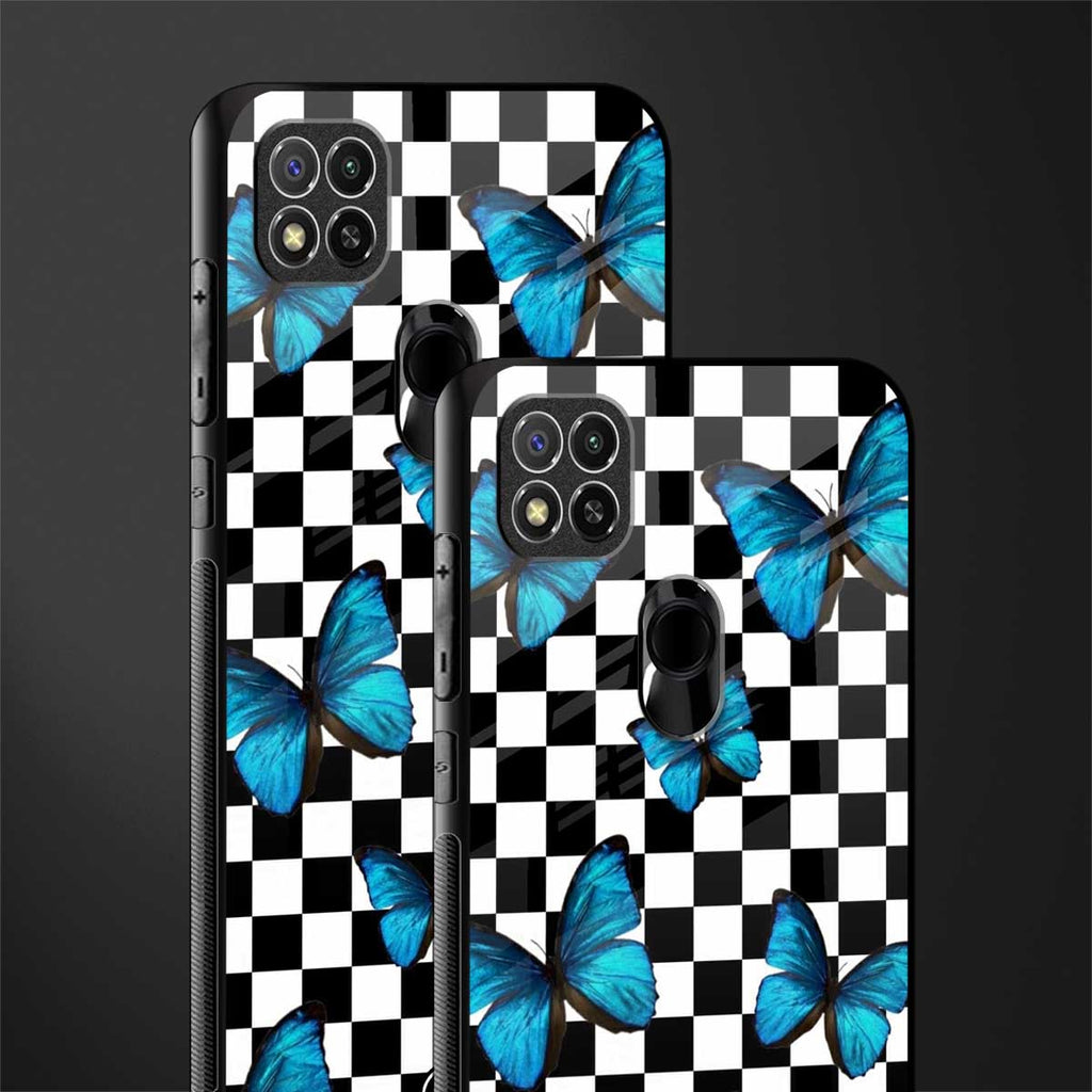 gimme butterflies glass case for redmi 9c image-2