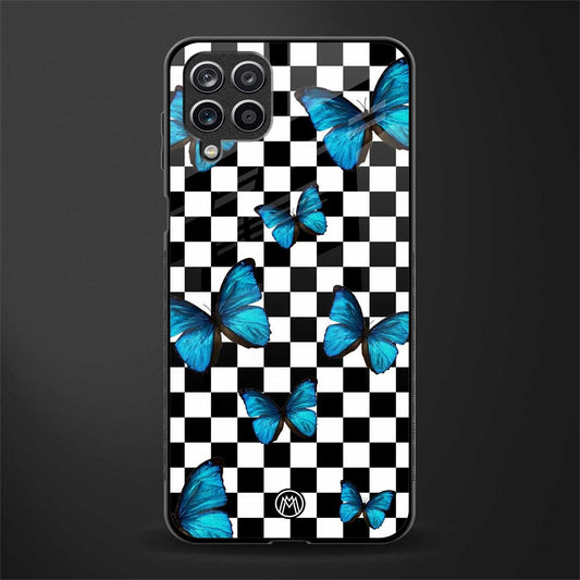 gimme butterflies glass case for samsung galaxy m12 image