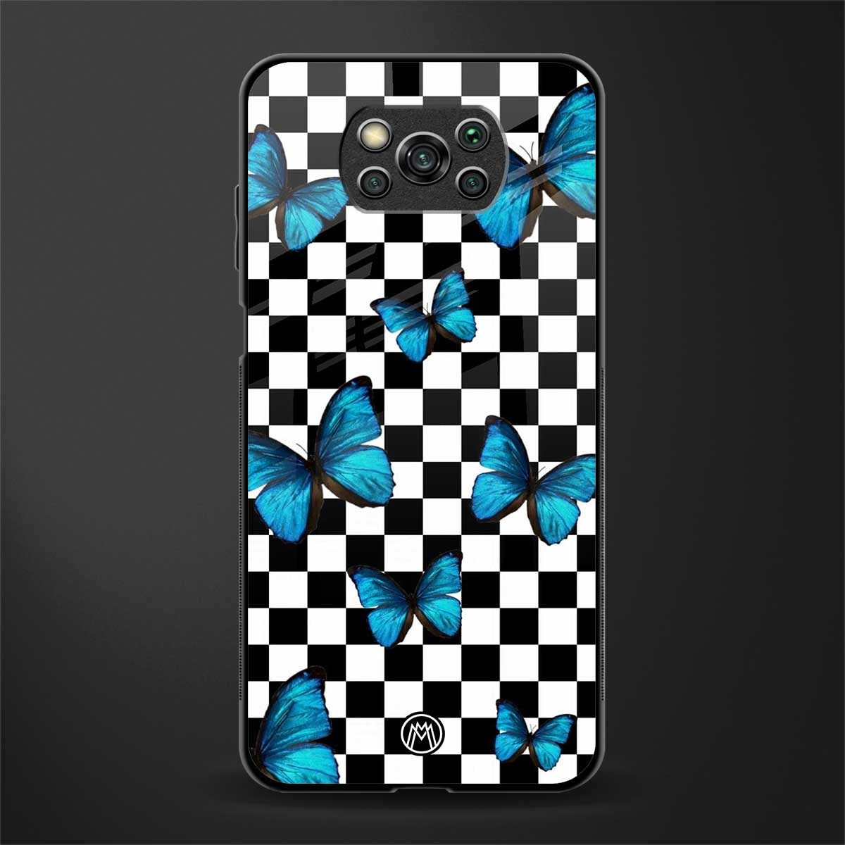 gimme butterflies glass case for poco x3 pro image